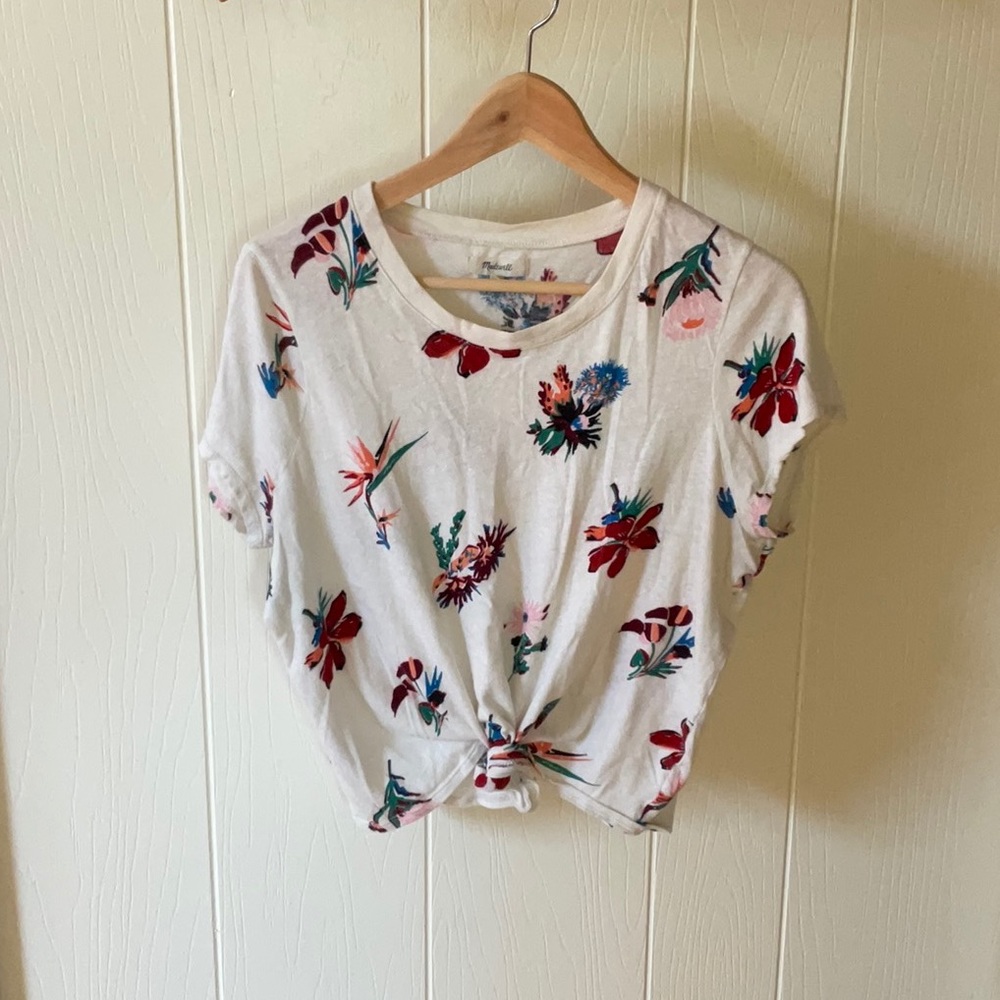 Madewell cropped tee, size XL